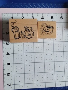 Sello de montaje de madera de goma PSX Halloween Calabaza Jack Talla Parche Caramelo poseído - Imagen 1 de 6