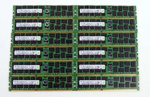 Lote 12 Samsung 8GB PC3L-10600R 1333MHz DDR3 SDRAM Servidor Memoria M393B1K70DH0-YH9 - Imagen 1 de 3