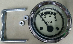 VOLT GAUGE VOLTMETER VOLTIMETRO 52MM 0-6V E7AY - Imagen 1 de 3