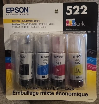 Epson T5221-4-SVH EcoTank Ink Bottle Black & Color Combo Pack - Image 1 of 4