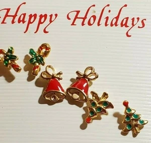 Happy holidays set of 3 Christmas earrings - Picture 1 of 2