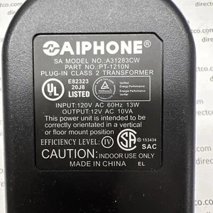 Transformador de CA Aiphone PT-1210N 12V - Modelo A31283CW - Imagen 1 de 5