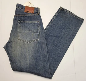 New EDWIN Medium Wash REBEL Denim Jeans Men's 33x34 Blue Distressed Model 11-346 - Picture 1 of 6