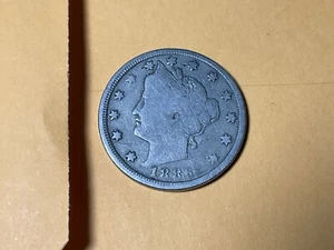 1886 "V" Nickel #25 - Picture 1 of 2