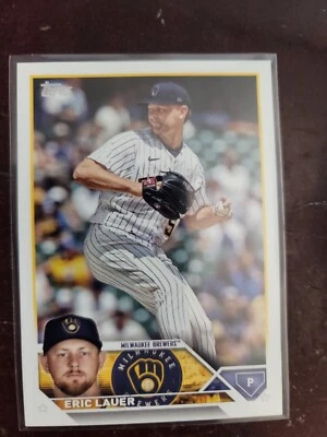 2023 Series 1 Base Advanced Stats #109 Eric Lauer /300 - Milwaukee Brewers - Image 1 of 4