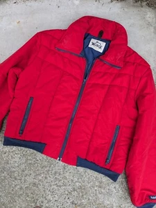 Vintage Woolrich Jacket Kids XL Red Quilt Outdoors Zip Up Jacket USA Made - Picture 1 of 8
