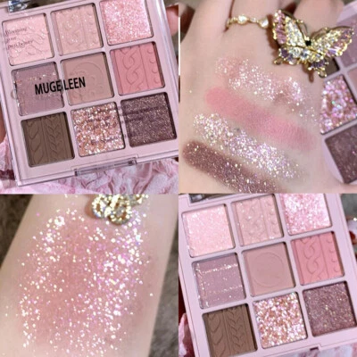 Luxurious Sparkly 9 Colour Glitter Eyeshadow Palette Eyeshadow Shimmer AU↔ - Image 1 of 4