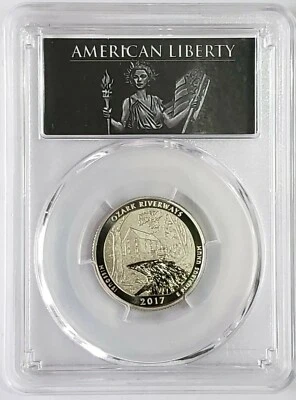 2017-S 25C OZARK RIVERWAYS NP Enhanced Unc Set SP70 FDOI Denver ANA Nickel Coin - Image 1 of 3