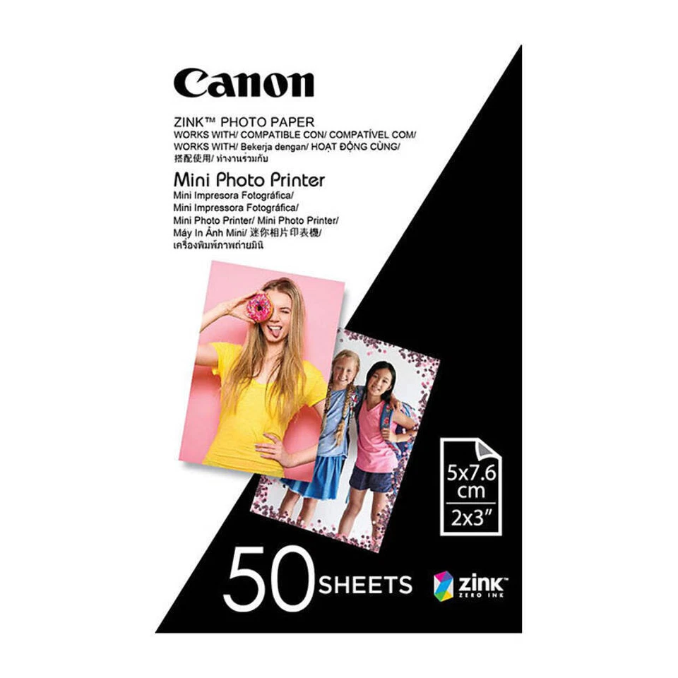 NNEDSZ Canon Zink Mini Photo Printer Paper for Canon Inspic 50 Sheets 2 X 3 Inch - Image 1 of 1