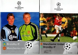 2 Brondby IF v Manchester United Champions League Home & Away Programmes 1998 - Picture 1 of 6