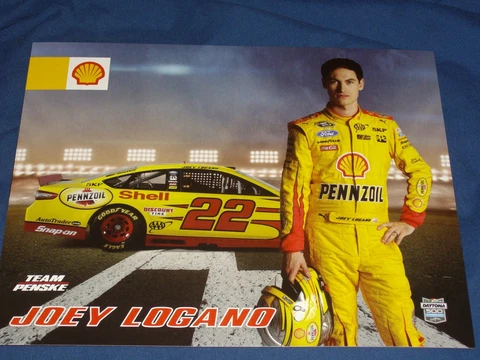 2015 JOEY LOGANO #22 SHELL PENNZOIL VERSION 2 NASCAR POSTCARD Cover