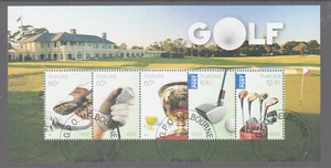 Australia 2011 GOLF cancelado a pedido mini sábana con goma completa. - Imagen 1 de 1