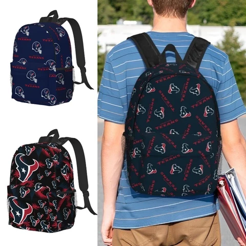 Houston Texans Outdoor Sports Backpack Lightweight Student Backpack 15in Cover