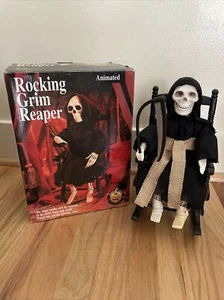 Gemmy Rocking Grim Reaper Animated Toy Figure Vintage 1994 w/Original Box Tested - Picture 1 of 4