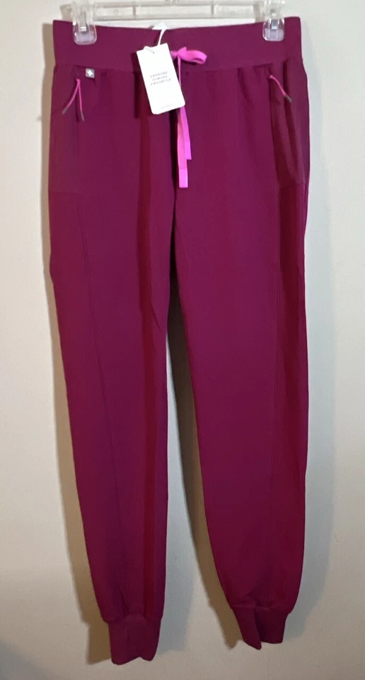 FIGS Women Boston XXS Slim Tall Jogger Scrub Pants W21SW2026T Cranberry