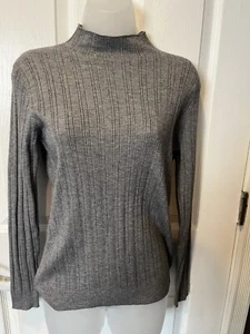 Joan Bass Damenpullover Größe Large grau Rundhalsausschnitt Neu mit Etikett - Bild 1 von 5