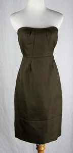 J. Crew Kleid Größe 8 Erica Baumwolle Cady schokobraun Taschen neu - Bild 1 von 4