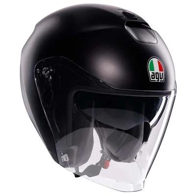 AGV Irides Jethelm mono matt-schwarz Motorradhelm Motorrad Helm Sonnenvisier - Bild 1 von 4