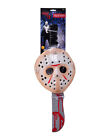 Friday The 13Th Costume Accessory, Mens Jason Voorhees Mask And Machete, Age 17+