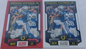 Michael Pittman Jr. INDIANAPOLIS COLTS 2023 SCORE RED VALUE PACK& SILVER Base 12 - Picture 1 of 3