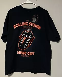 The Rolling Stones Music City Nashville Zip Code Tour 2015 T Shirt Size XL - Picture 1 of 7