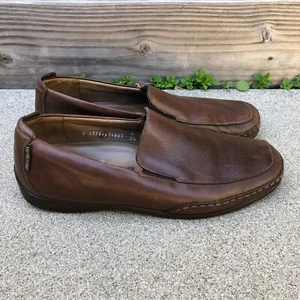 MEPHISTO Leather Loafer Dress Shoes Men's 9.5 Slip On Brown Cushion Cool Air - Picture 1 of 9