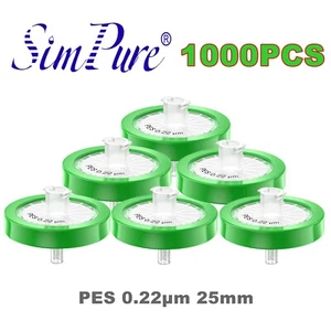 1000PS Wheel PES Lab Syringe Filters 25mm 0.22um Non-sterile PP Hydrophilic HPLC - Picture 1 of 12