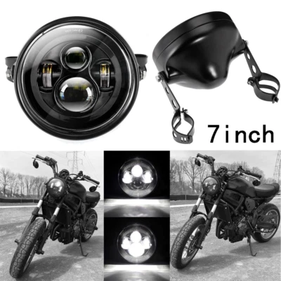 7''inch LED Headlight DRL For Yamaha V-Star XVS 650 950 1100 Classic Stryker - Imagem 1 de 4