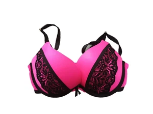 Sujetador Push Up Secret Possessions UK 32C Rosa Caliente Mezcla U/W Boost Acolchado Encaje - Imagen 1 de 5
