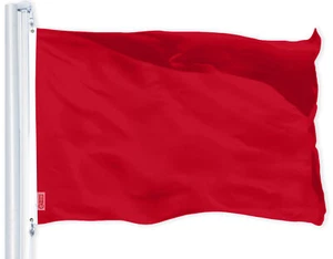 G128 Solid Red Color Flag 4x6 Ft LiteWeave Pro Series Printed 150D Polyester - Picture 1 of 6