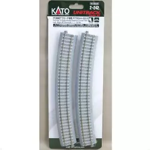 Kato 2-242 Rail Courbe / Curve Track Concrete Tie Easment R730 22.5° 2pcs - HO - Bild 1 von 1