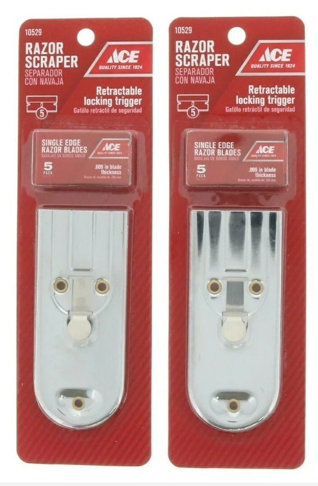 (2) Retractable Locking Razor Scraper & Blades Set  - Image 1 of 1