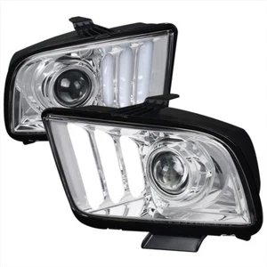 05-09 Ford Mustang SVT V6 V8 Convertible Cromo Proyector Faros con DL - Imagen 1 de 6