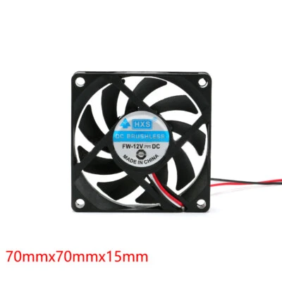 7015 12V Cooling Computer Case Fan Heatsink 70mmx70mmx15mm Marine PC Case CPU - Image 1 of 2