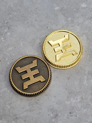 Gold King Set Power Coins Prop Gold & Weathered for Legacy Power Morpher Cosplay - Image 1 of 4