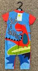 Chłopięcy strój kąpielowy UV - wzór dinozaura Surf-a-Saurus - 12-18 miesięcy - fabrycznie nowy