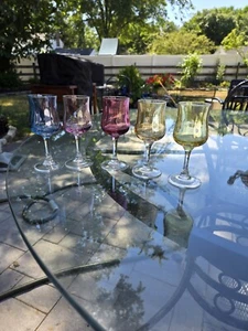 Luminarc Iridescent Cordial Glasses Mid-Century Modern France Set Of 5 - Picture 1 of 15