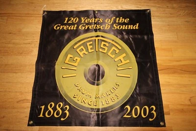 Banner Publicitario Gretsch Tambores Vintage Nylon 30"x 30" Insignia Redonda EE. UU. Foto 1 de 4