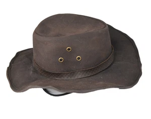 Outback Trading Company Hut Oilskin Trapper braun 1481-BRN klein Indiana Jones - Bild 1 von 7