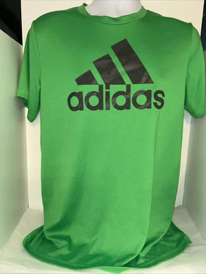 Camiseta Adidas GREEN YOUTH APPAREL TAMANHO XL 18-20 Essentials Single Jersey Logotipo Grande - Imagem 1 de 4