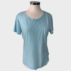 Camiseta T by Talbots mediana para mujer azul claro manga corta poli algodón spandex - Imagen 1 de 7
