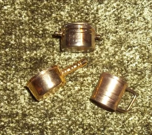 Vintage Miniatur Messing Deko Puppenhaus Kochtopf ~ Pfanne ~ Tasse Made in Holland - Bild 1 von 13