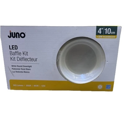NEW Juno LED 4" Baffle Kit 3000K Round White Downlight 625 Lumens {B3} - Image 1 of 4