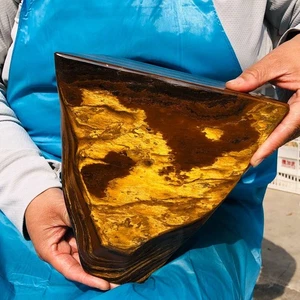 11.17LB Large Natural Tiger's Eye Stone Quartz Crystal Mineral Specimen Healing - Picture 1 of 16