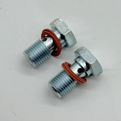 Par de pernos banjo carburador Porsche 356 912 Solex FUEL LINE enchapado en zinc Foto 1 de 4