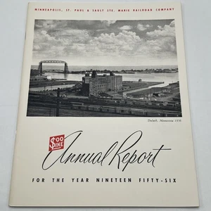 Soo Line Railroad Company 1956 Annual Report Railroad Ephemera - Picture 1 of 8