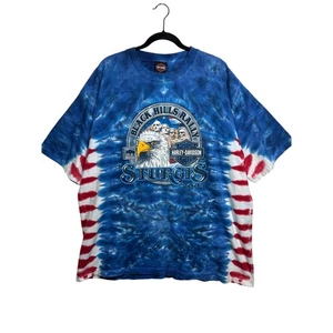 Harley Davidson Vintage T-Shirt Sturgis Black Hills Rally Patriotic Tee Size 2X - Picture 1 of 10