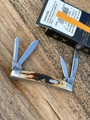 CASE XX *l AMBER PILOT TEST RUN 4 BLADE SMALL CONGRESS KNIFE KNIVES - Image 1 of 4