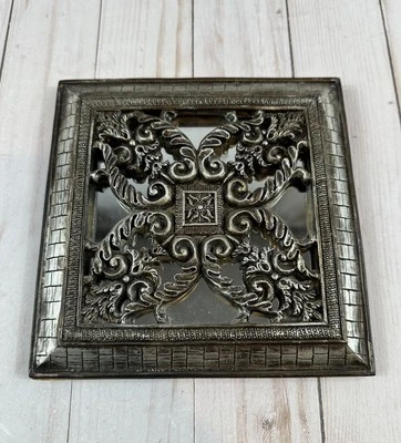 Square Scroll Mirror Wall Art, 6.5” X 6.5” - Image 1 of 4