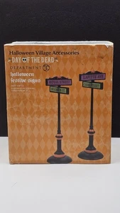 DEPT 56 HALLOWEEN FESTLICHE SCHILDER SET/2 Halloween Dorf 6007721 Neu - Bild 1 von 3